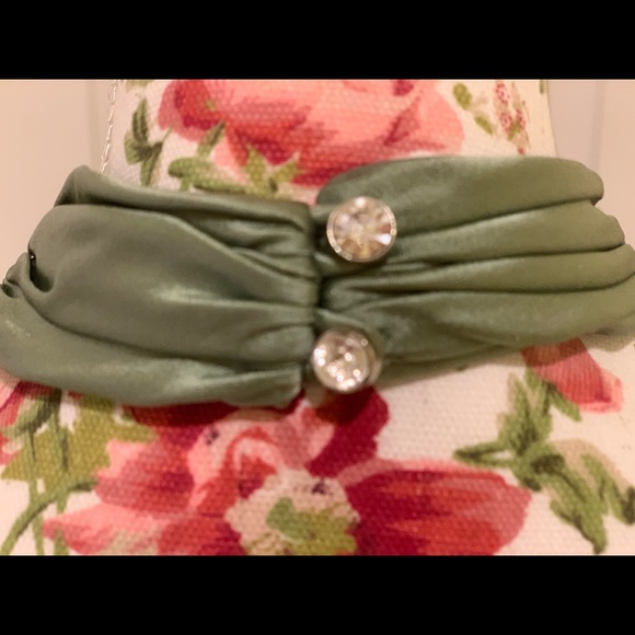 Fine Feathers green silk cocktail dress - 6 - Picture 7 of 9